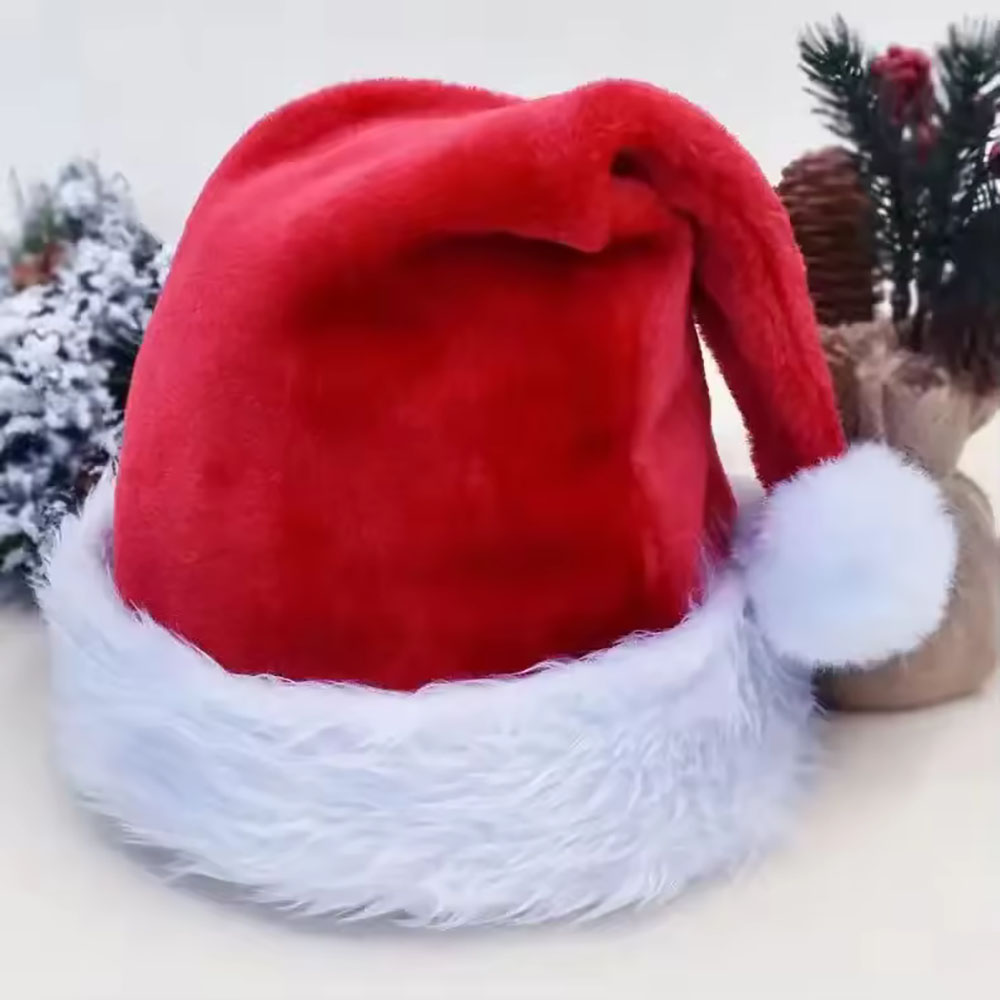 Santa Hat Plush - Новая рождественская шапка для взрослых и