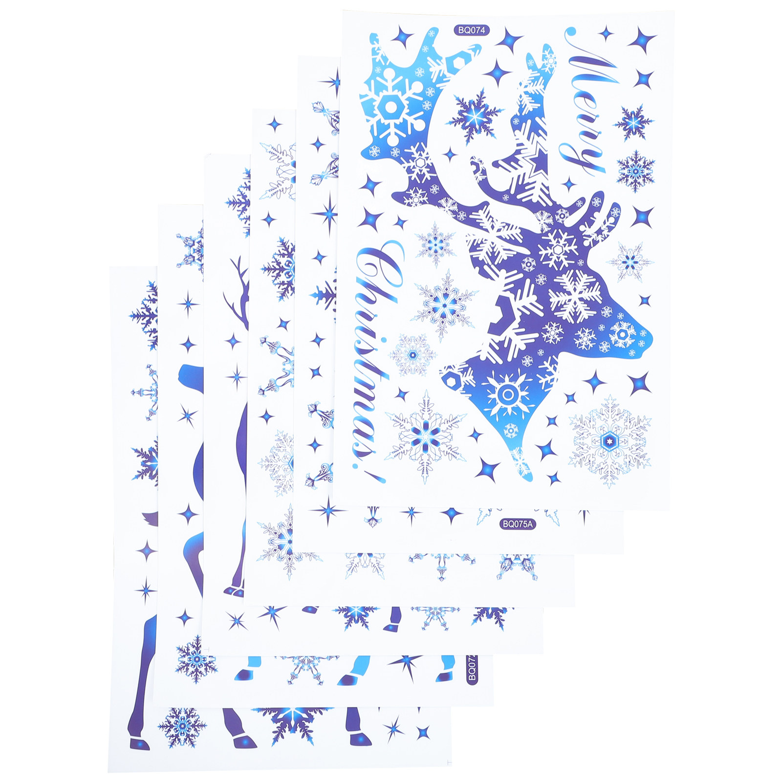 Snowflake Window Decal - 6 листов наклеек-декораций для окон в
