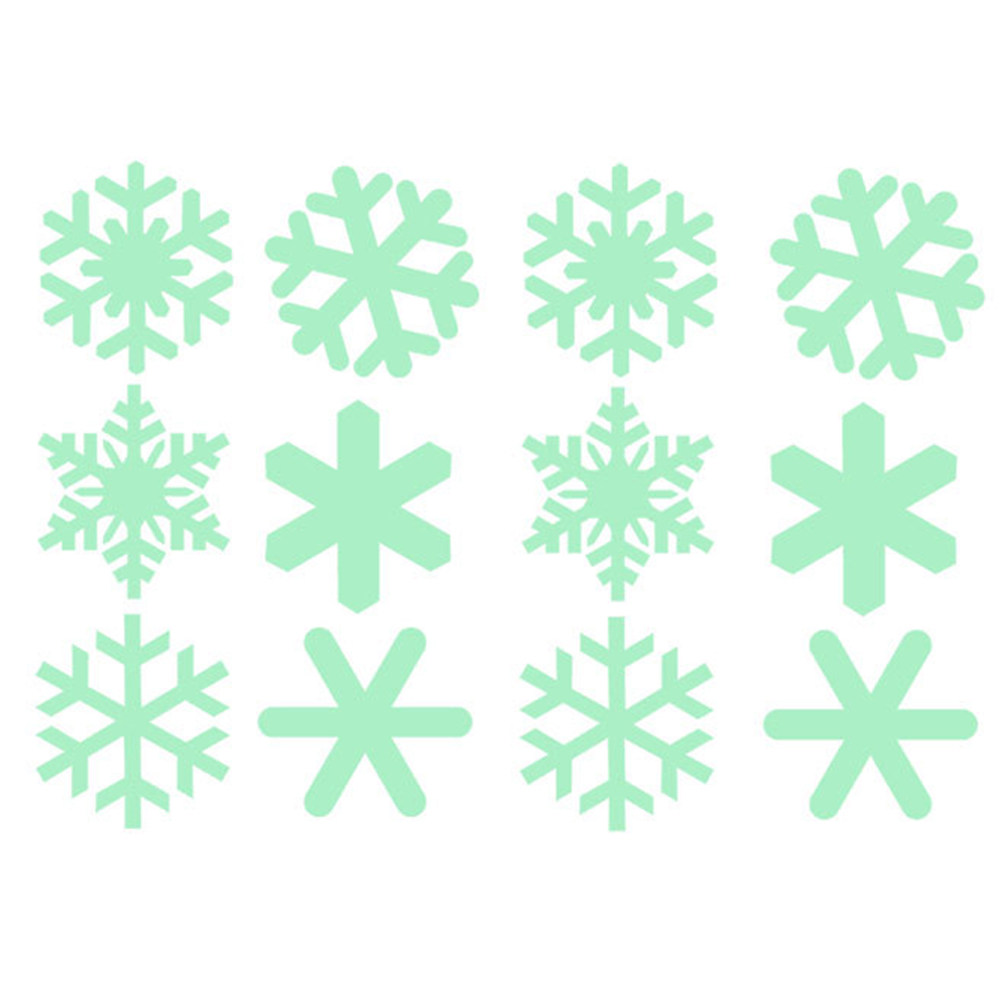 Snowflake Window Decal - Набор светящихся рождественских наклеек-снежинок для стен,