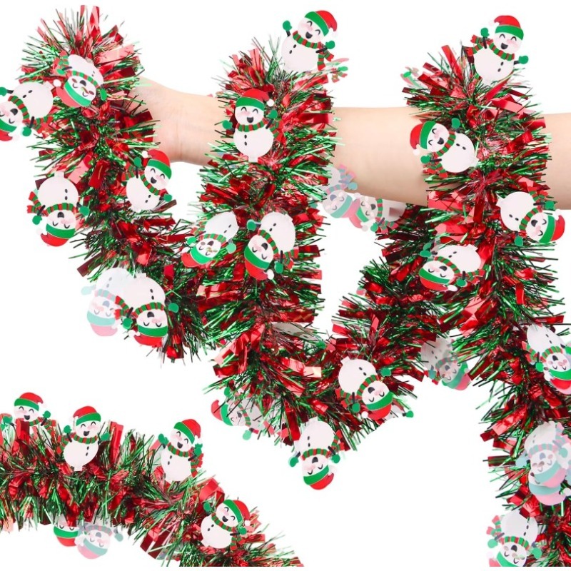 2-метровая красно-зеленая ново – обзор и цена Tinsel Garland Decoration