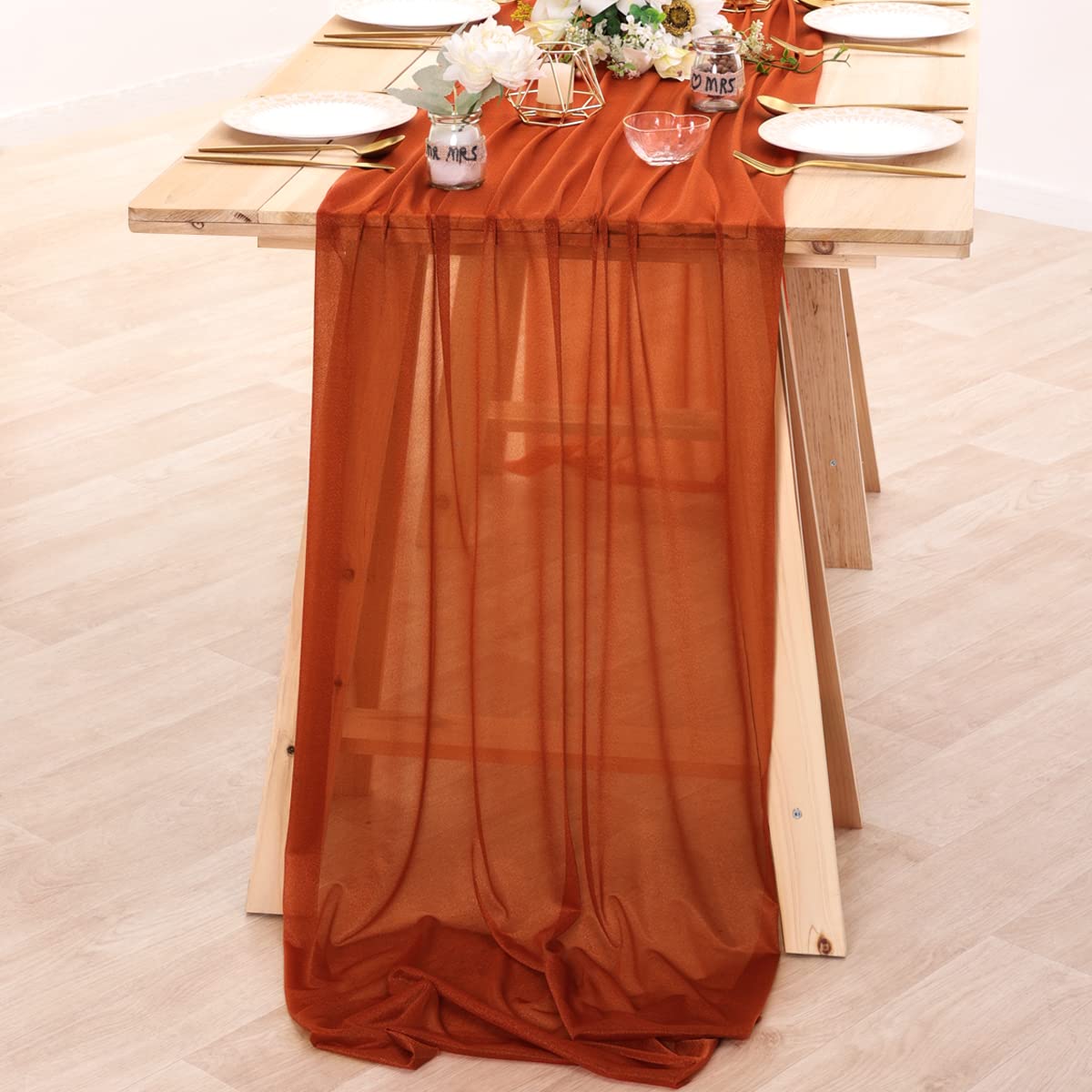 Шифоновая дорожка для стола те – обзор и цена Christmas Table Runner