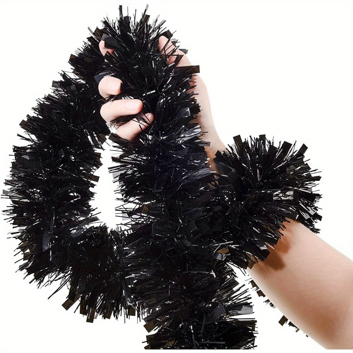 1 шт. черная гирлянда из мишур – обзор и цена Tinsel Garland Decoration