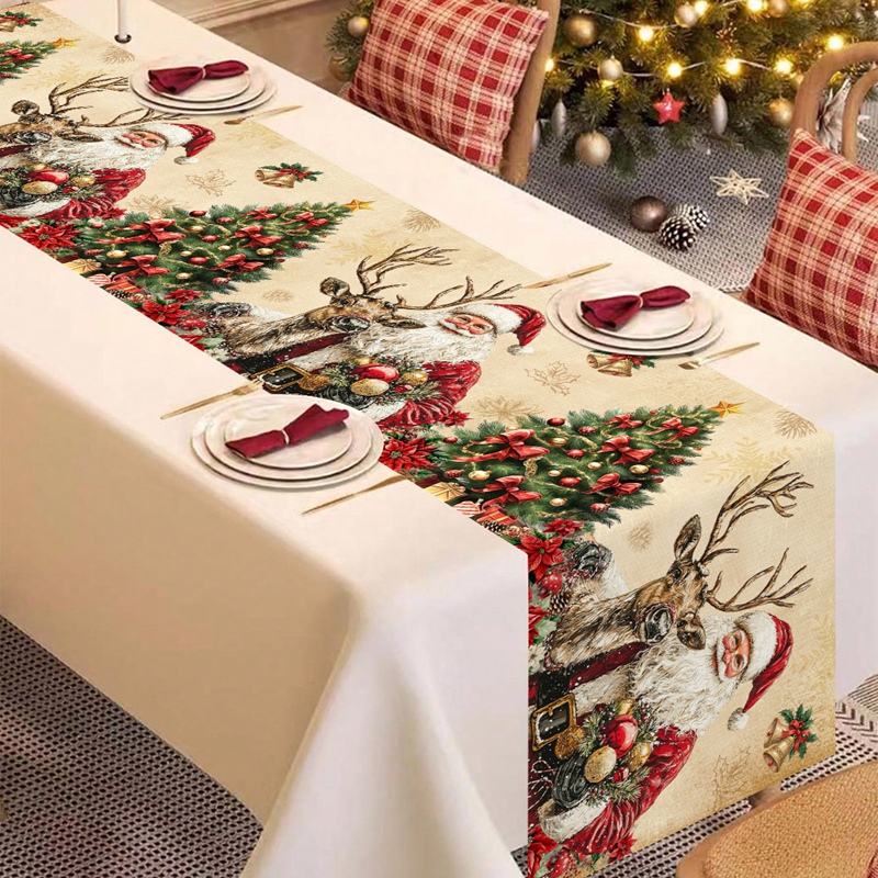 Винтажная рождественская дорож – обзор и цена Christmas Table Runner
