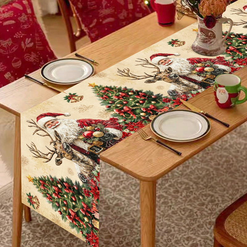 Винтажная рождественская дорож – обзор и цена Christmas Table Runner